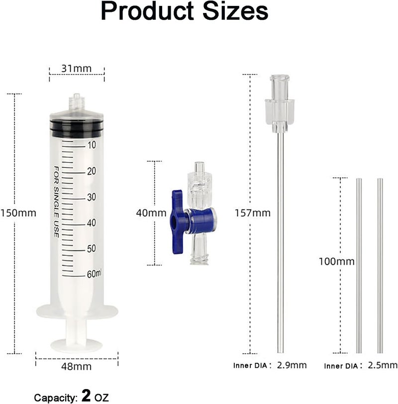 COTOUXKER Tubeless Sealant Injector, Bike Tire Sealant Injector Syringe 2 Ounces with Valve Core Removal Tool for Bike - Image 2